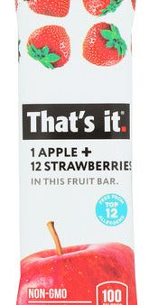 That S It Fruit Bar Apple Strawberry 1.2 Oz     850397004217 Fashion