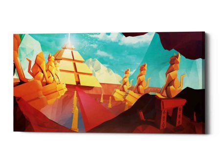 Low Poly Pyramid  by Jonathan Lam, Giclee Canvas Wall Art For Sale