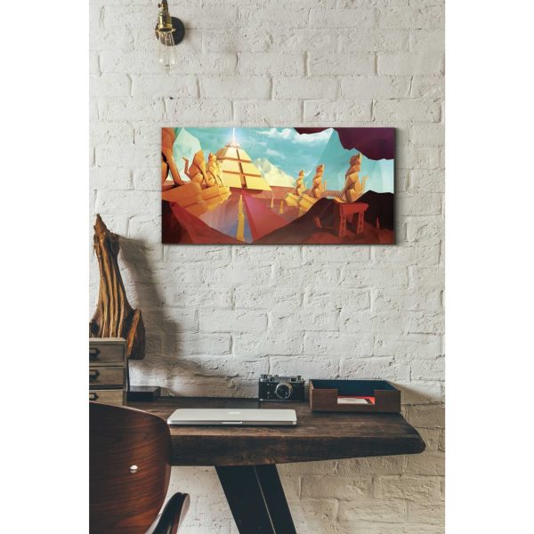 Low Poly Pyramid  by Jonathan Lam, Giclee Canvas Wall Art For Sale