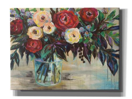 Winter Floral Crop  by Jeanette Vertentes, Giclee Canvas Wall Art Sale