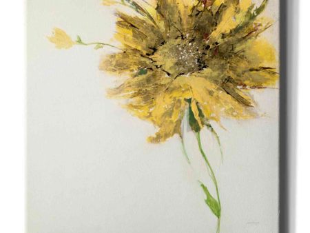 Yellow Daisy on White  by Jan Griggs, Giclee Canvas Wall Art Sale